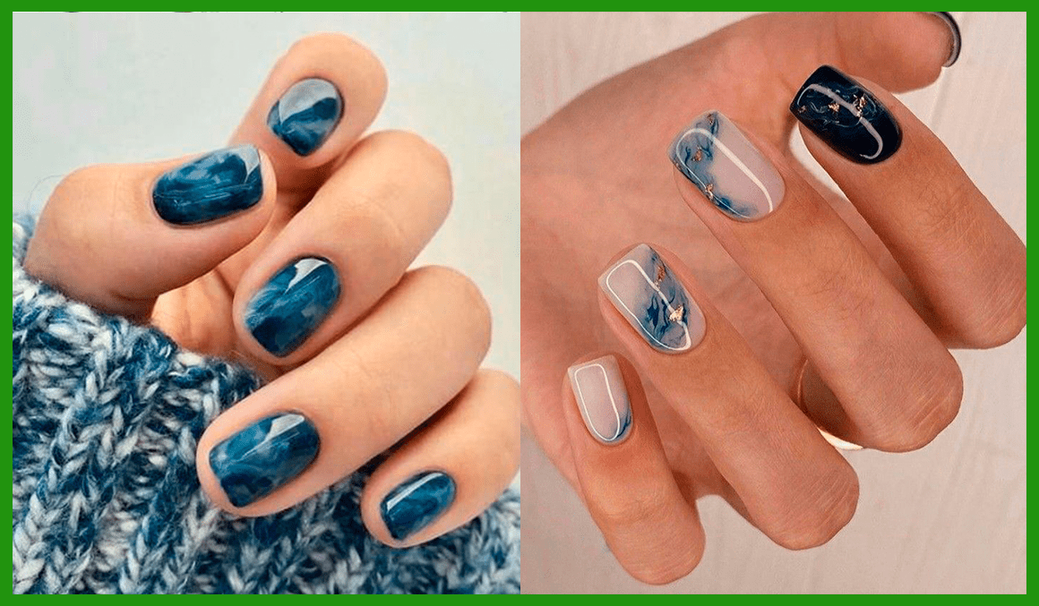 10 uñas azul marino que salen con cualquier look casual - Adelgazar en casa